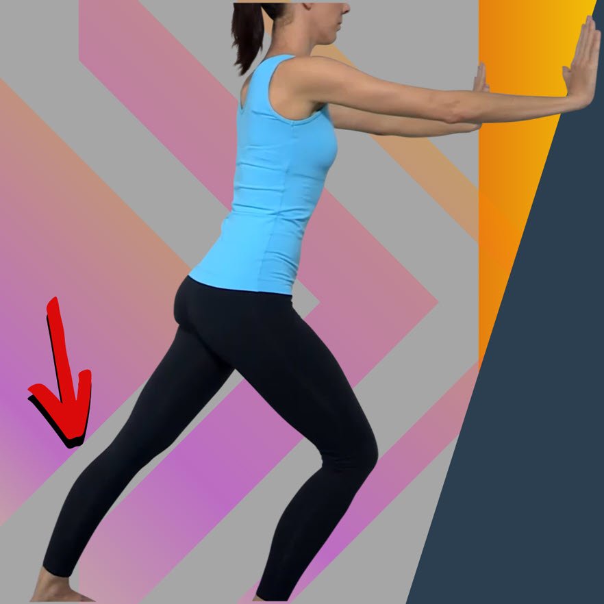 Gastroc stretch on online wall