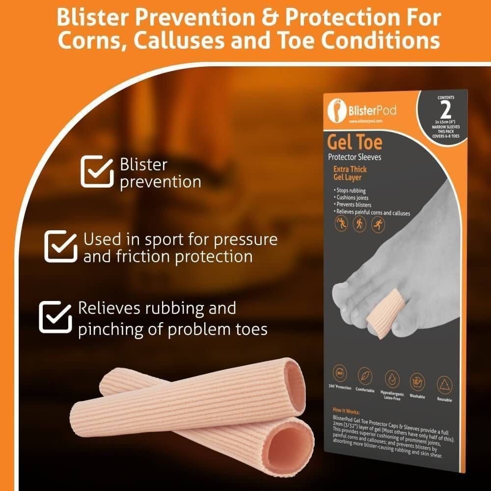 BlisterPod Gel Toe Protectors - Blister Prevention